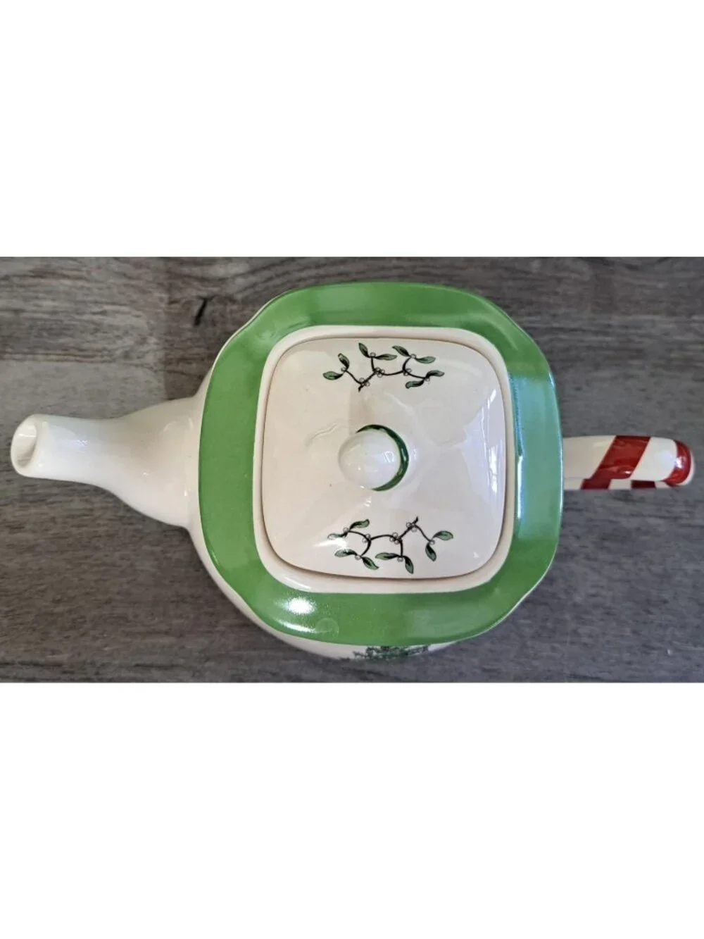 Spode Christmas Tree Candy Cane Teapot for One